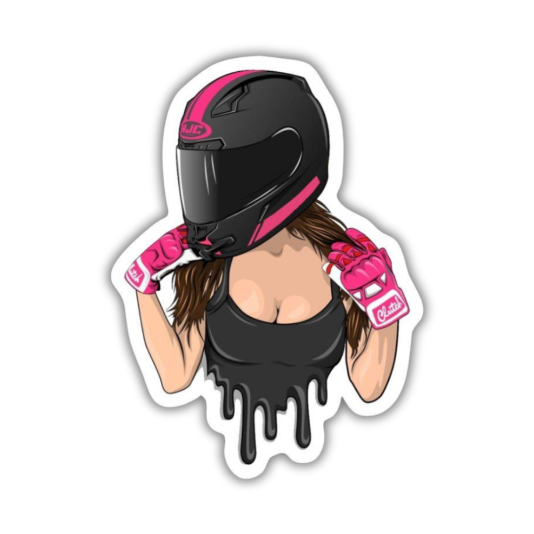 Bikergirl Sticker