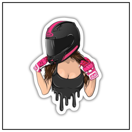 Bikergirl Sticker