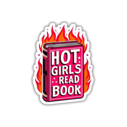 Hot Girls Read Book Sticker