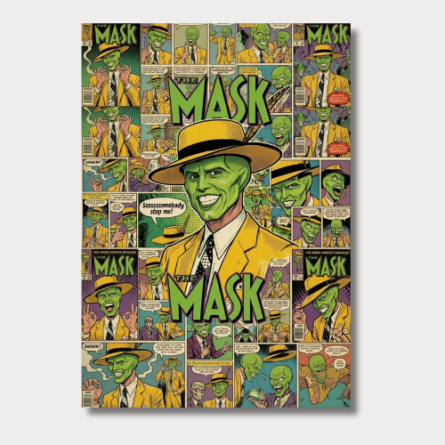 Masked wall poster