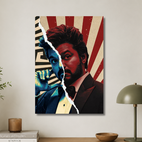 Thalapathy double colour Wall poster
