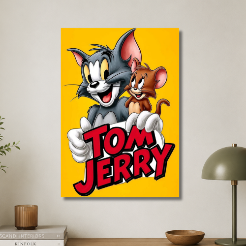 Tom and Jerry with name Wall poster