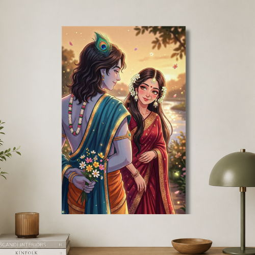 Krishna 's gift to Radhe wall poster