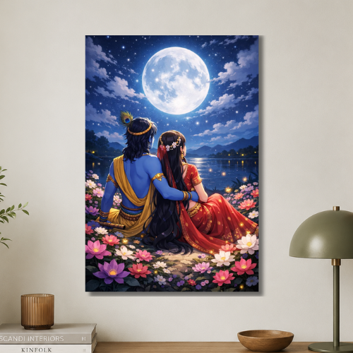 Radha Krishna: couple of love wall poster