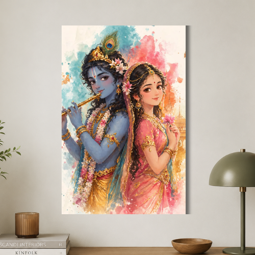 Krishna Radha couple Wall poster