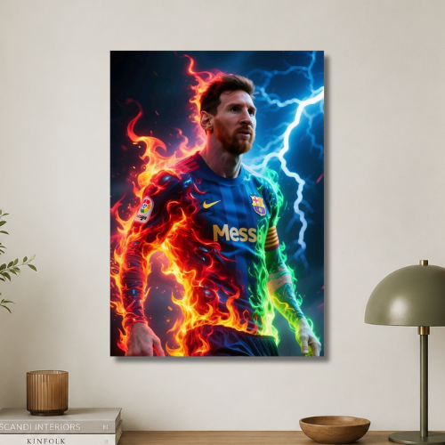 Messi: The fire wall poster
