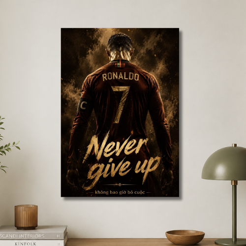 Ronaldo: Never give up wall poster