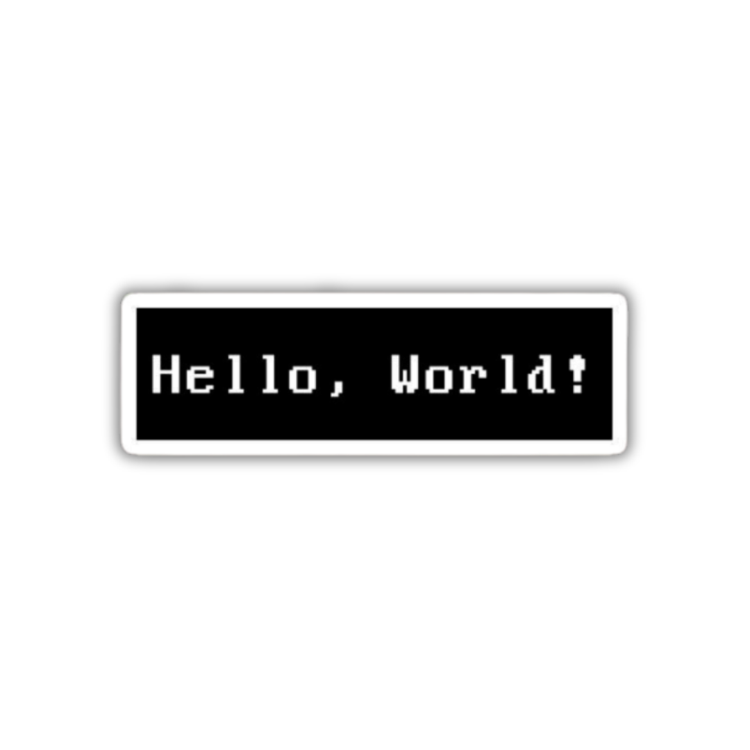 Hello world Sticker