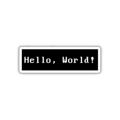 Hello world Sticker