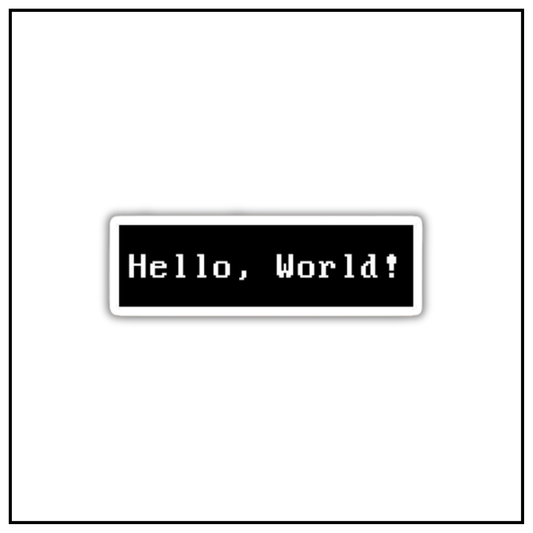 Hello world Sticker