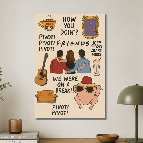 Friends: we were on break wall poster