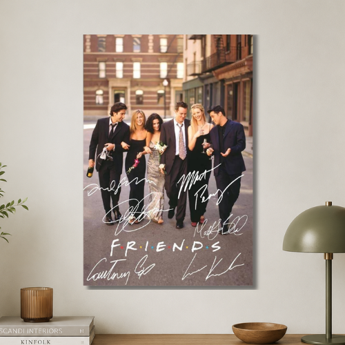 Friends: crew autograph wall poster