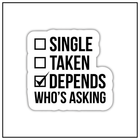 Depends commitment Sticker