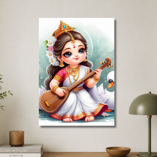 Little Saraswati devi wall poster