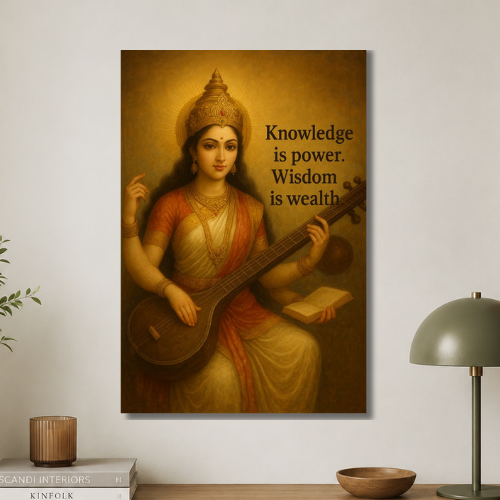 Knowledge is power Wisdom is wealth wall poster