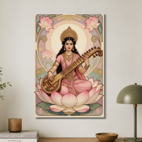 Saraswati devi wall poster