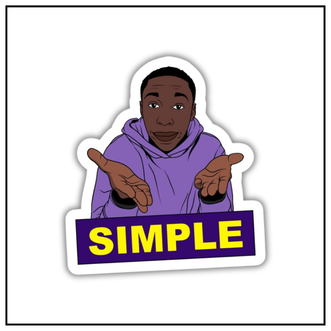 Khaby lame simple sticker