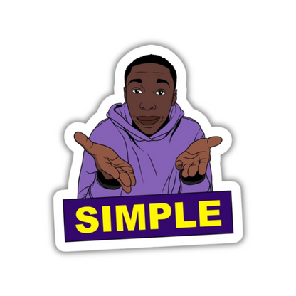 Khaby lame simple sticker