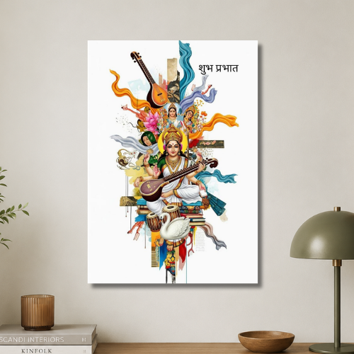 Saraswati devi:good morning wall poster