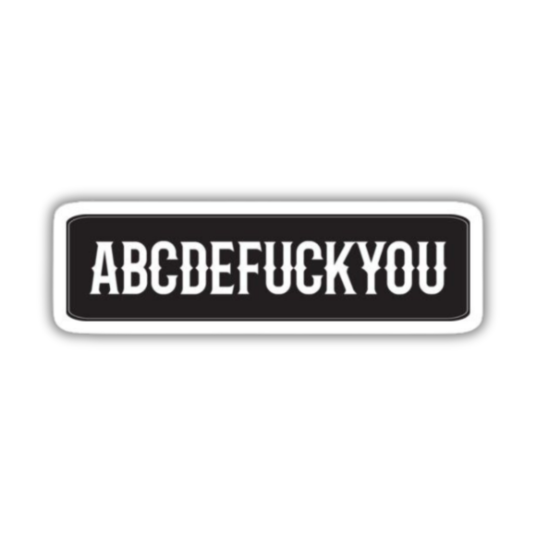 ABCDEFUCKYOU sticker