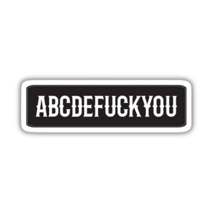 ABCDEFUCKYOU sticker