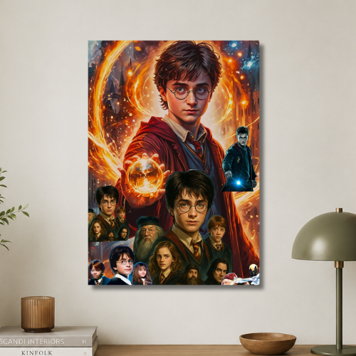 Harry potter with golden sphere wall poster