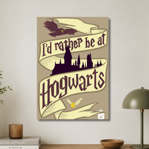 I'd rather be at hogwarts  wall poster