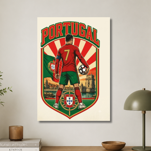 Football by portugal wall poster