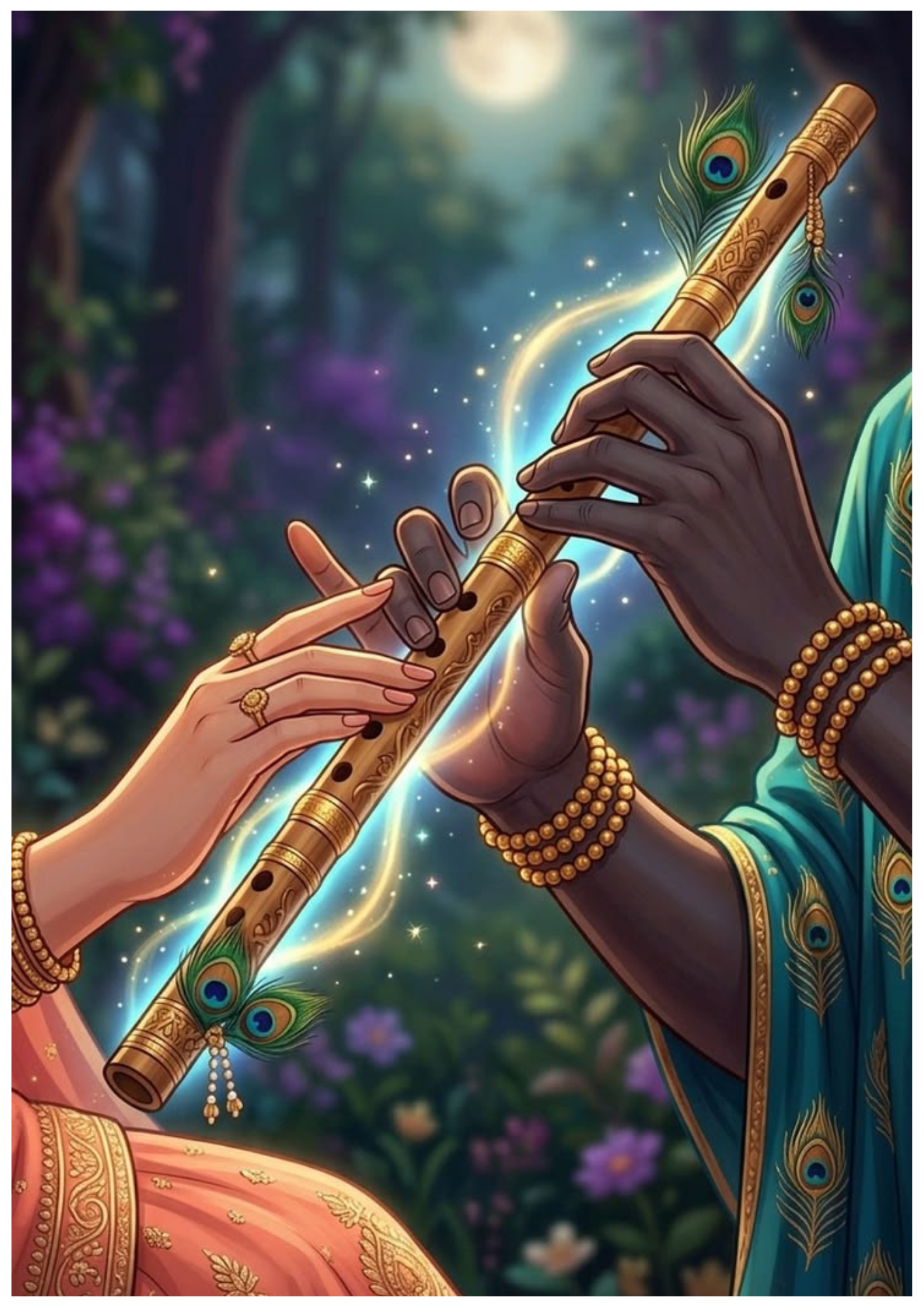 Radhe Krishna Wall Poster Collection (Set of 8)