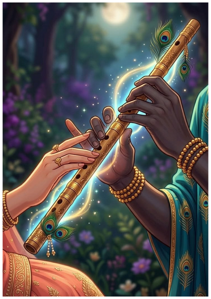 Radhe Krishna Wall Poster Collection (Set of 8)