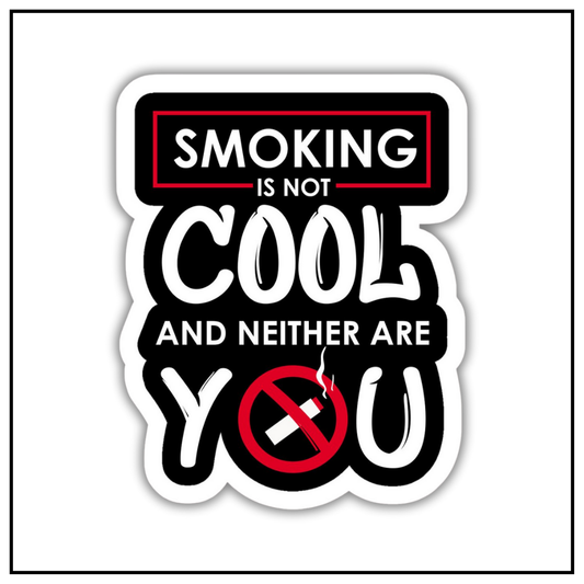 Smoking is not cool and neither are you sticker