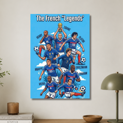 The french "legends" wall poster