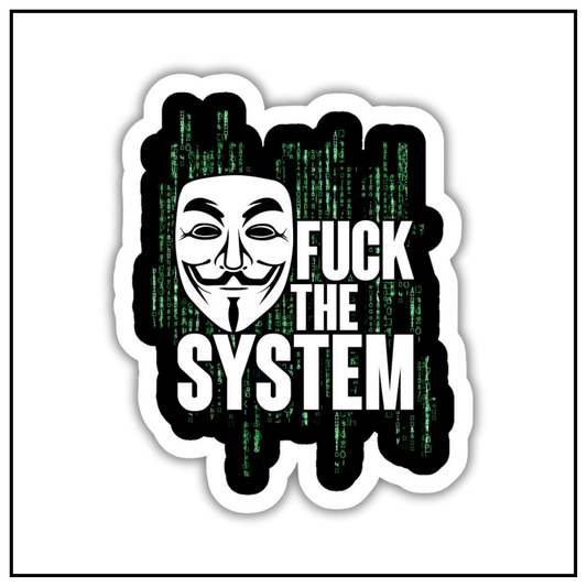 Fuck the system sticker