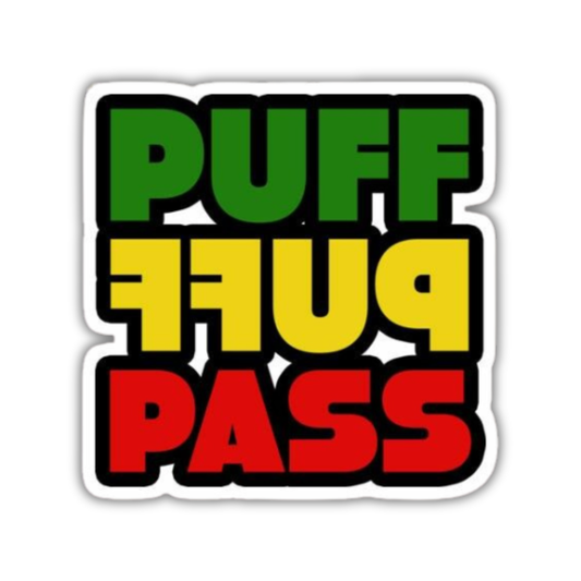 Puff puff pass sticker