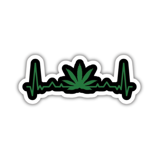Cannabis Heartbeat sticker