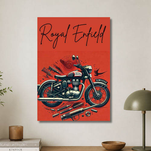 Royal enfield bike wall poster