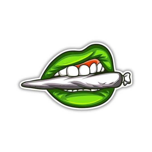 Green Lips, good times sticker