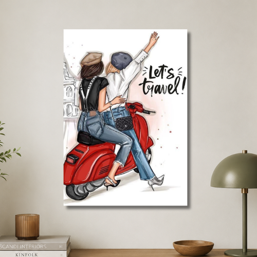 let's travel wall poster