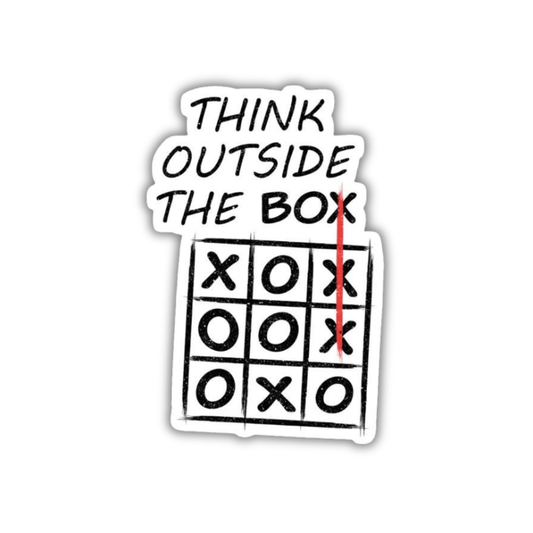 Think outside the box sticker