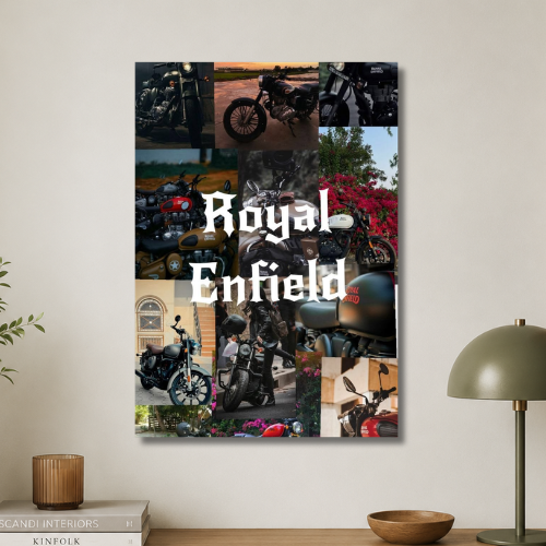 Royal enfield bikes wall poster