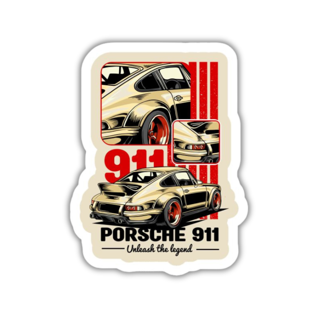Porsche power sticker