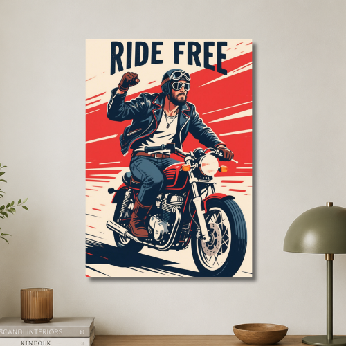 Ride free wall poster