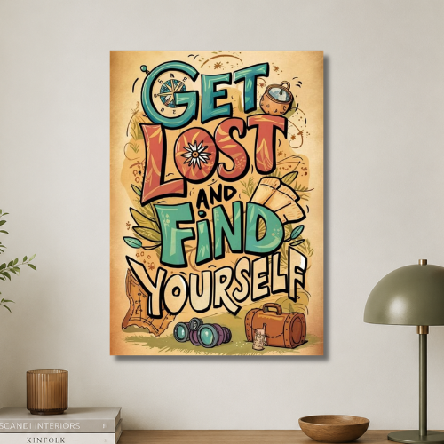 Get lost and find yourself wall poster