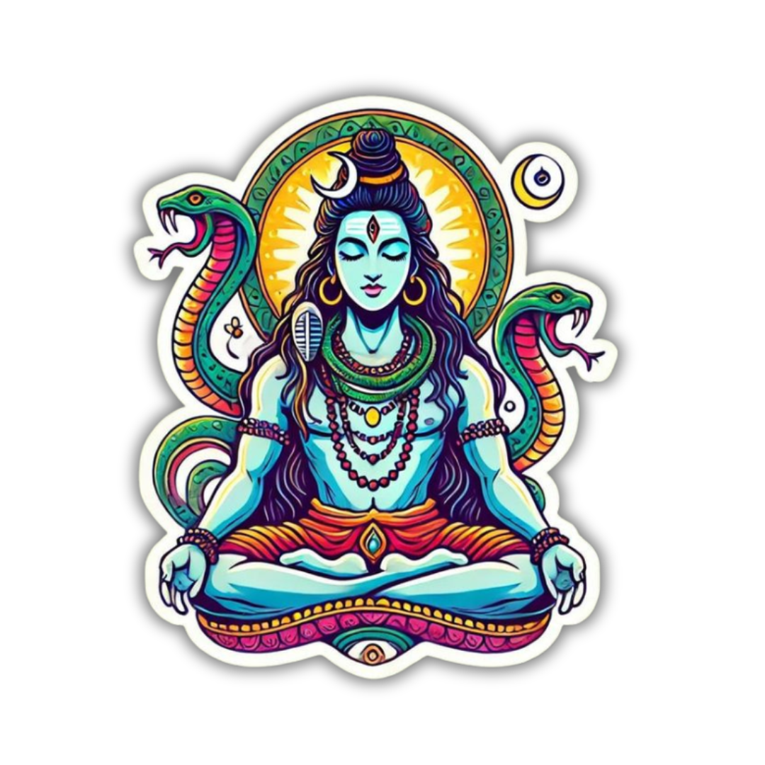 Shiva & Serpent Sticker