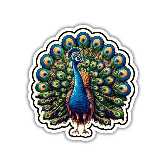 Majestic Peacock Sticker