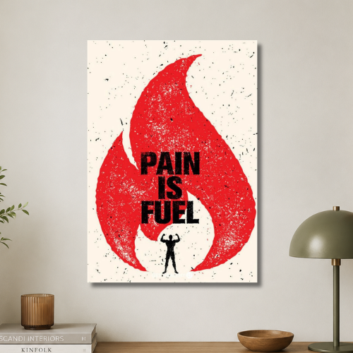 Pain is fuel wall poster