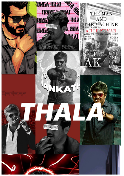 Thala Ajith Wall Poster Collection (Set of 8)