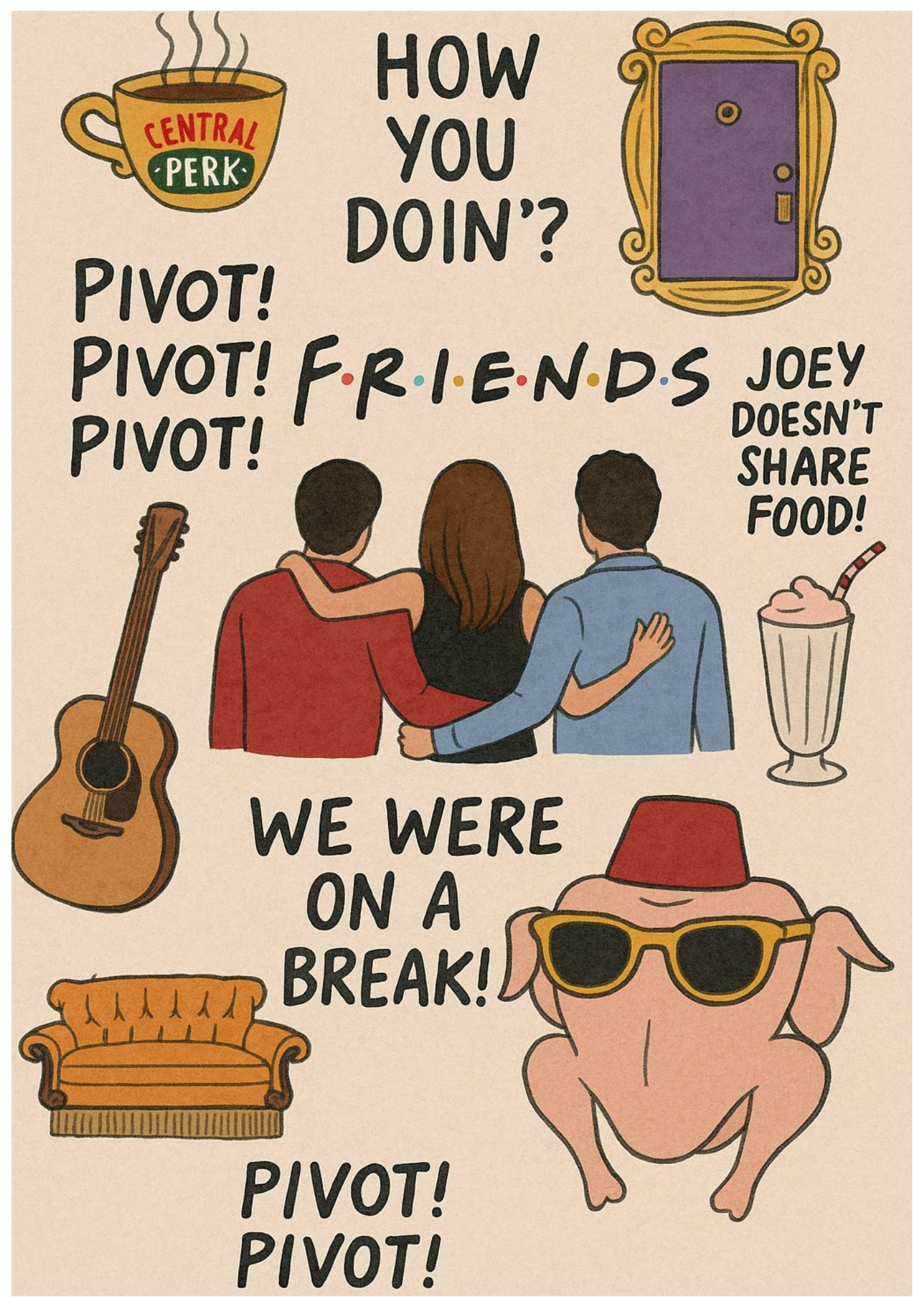 F.R.I.E.N.D.S Wall Poster Collection (Set of 8)