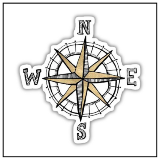 Travel Compass V2 Sticker