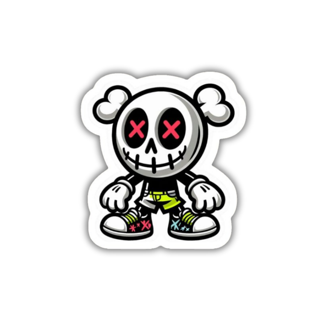 X Eyes boy Sticker